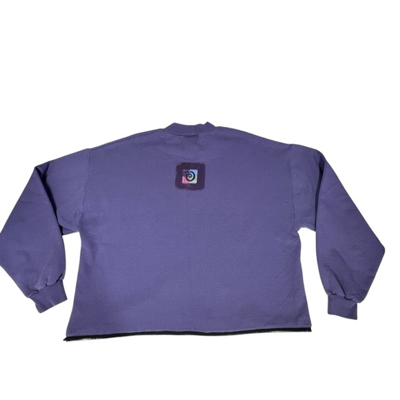 VTG NU VIEWS Purple Multi Color Artsy Design Long Sleeve Sweatshirt Women's XL - Picture 13 of 16